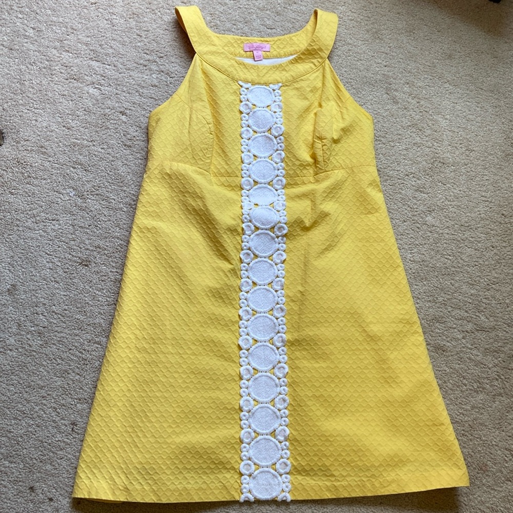 Lilly Pulitzer yellow dress size 12